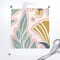 Blush Pink Art Nouveau Floral Scale Flowers Gold Mustard Spring Vintage Custom Pre-pasted Wallpaper by Spoonflower Pre-Pasted Wallpaper 2FT Wide
